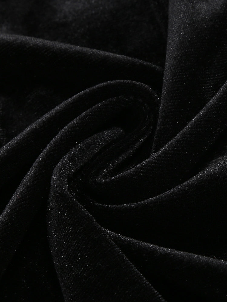 Abendkleid mit Satin-Bustier und Samt-Rock