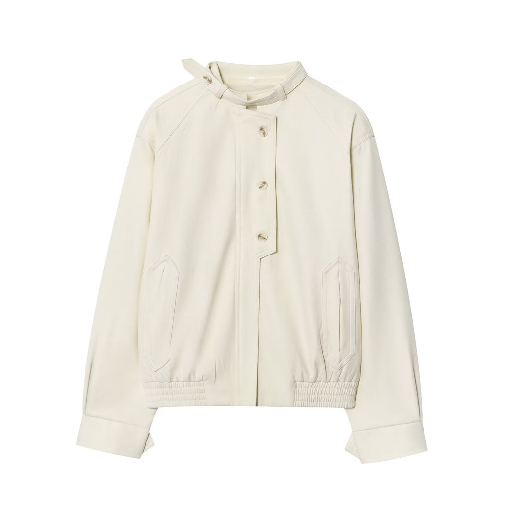 Zweiteiliges Set in Creme aus fließendem Stoff