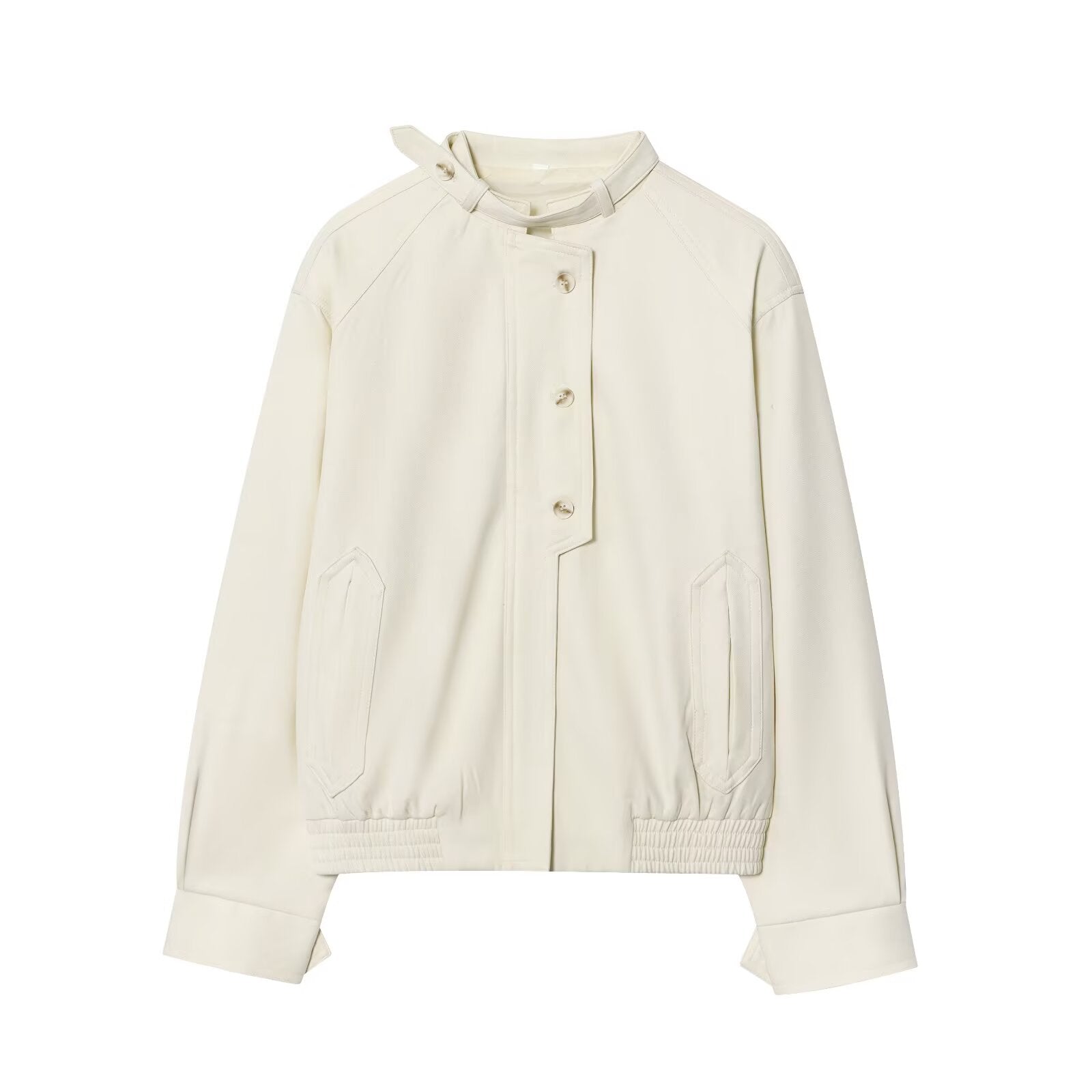 Zweiteiliges Set in Creme aus fließendem Stoff