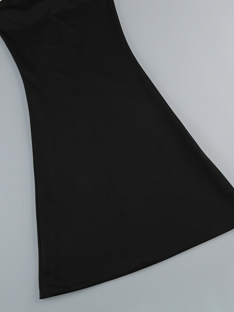 Abendkleid mit Pailletten-Top und Cut-Out-Detail