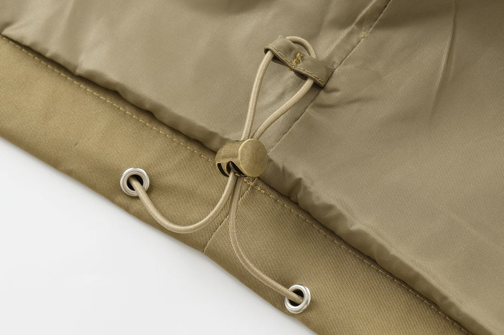 Zweiteiliges Set aus strukturiertem Stoff in Khaki-Beige