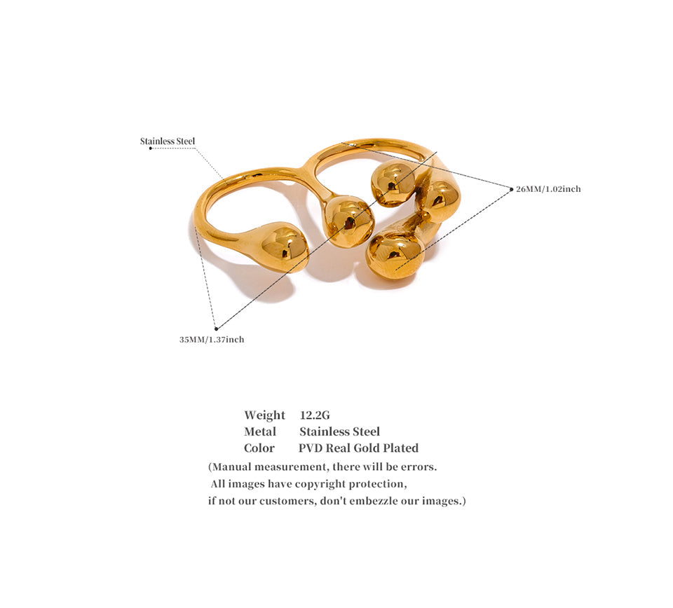 Skulpturaler Statement - Ring