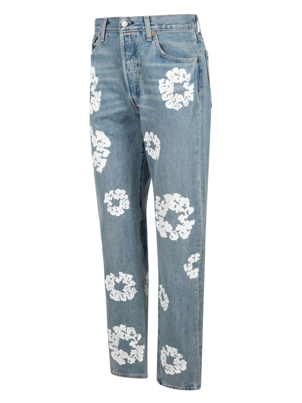 Bedruckte High Rise Jeans