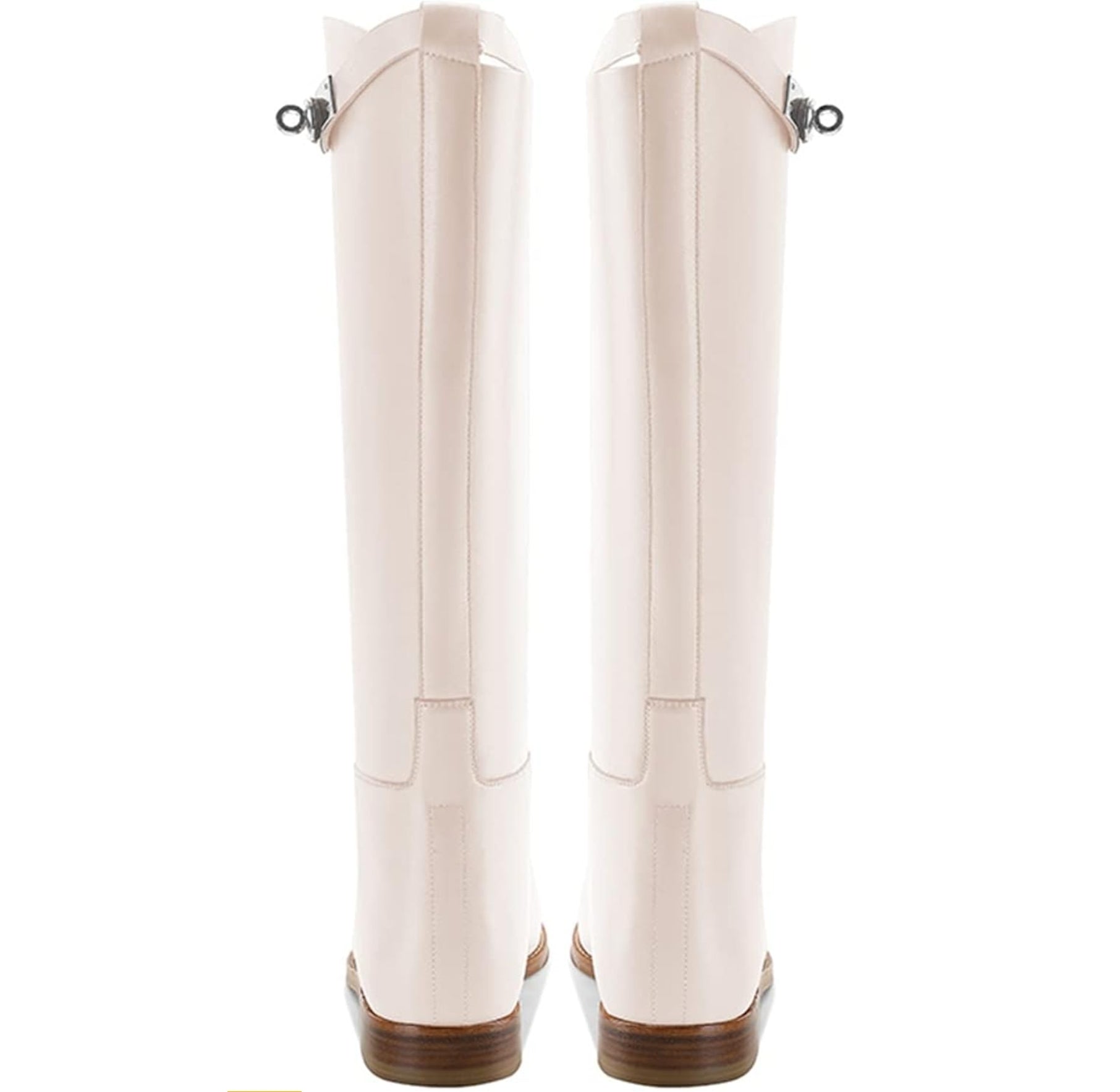 Kniehohe Reitstiefel aus schwarzem Kunstleder